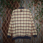XL -Vintage Y2K zip up plaid jordan 00s hip hop track jacket