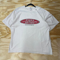 Vintage y2k pizza my heart monterey faded 2000s t-shirt