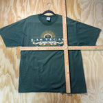 Vintage Y2K Las Vegas USA Made Nevada 1990s striped t-shirt