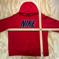 Vintage y2k nike essential spellout red embroidered hoodie