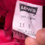 Vintage y2k levis strauss denim over dyed red 90s jeans