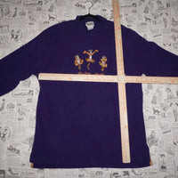 Large -Vintage Y2K Disney Tigger embroider fleece sweatshirt