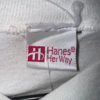 Vintage y2k femme painted flowers 1990s art t-shirt