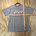 Vintage Y2K Nike spell out striped 2000s grey tag t-shirt