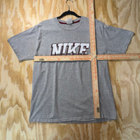 Vintage Y2K Nike spell out striped 2000s grey tag t-shirt
