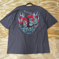 Vintage y2k drag racing 2004 motorcycle biker 00s t-shirt