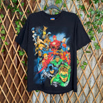 Vintage Y2K justice league 00s era comic DC superhero Tshirt