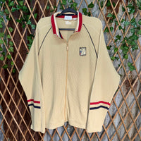 Vintage Y2K puma 90s waffle knit embroider zip track jacket