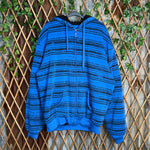 Vintage Y2K climate concept fleece line grunge stripe hoodie