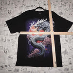 XL - Vintage Y2K big jumbo dragon flowers Japan 00s t-shirt