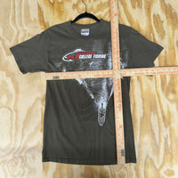 Vintage 2000s national guard college fishing big graphic tee