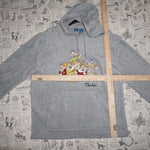 Large - Vintage / Y2K snow, White 7 dwarfs 00s fleece hoodie