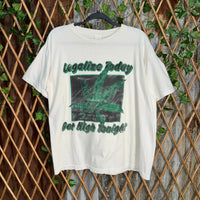 Vintage Y2K legalize today get some tonight 1990s t-shirt