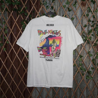 Large - Vintage Y2K Tijuana Mexico pin up girl beach t-shirt