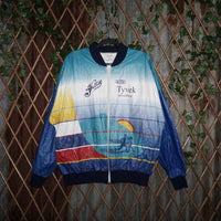 XXL - Vintage Y2K HUTTIG X Dupont TYVEK 90s aop windbreaker