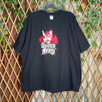 Vintage Y2K guitar hero parody video game promo 00s t-shirt