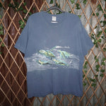 XL - Vintage Y2K sea life aquatic 2000s wraparound t-shirt