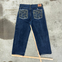 Vintage Y2K red monkey company 00s embroidered baggy pants