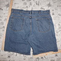 42 - Vintage y2k route 66 denim 00s summer jean shorts jorts