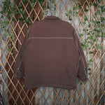 Large - Vintage Y2K Workwear brown faded 1990s heavy jacket