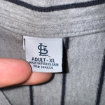 MLB baseball St. Louis Cardinals pinstripe baseball jersey