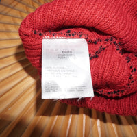 OSFA -Vintage Y2K Nike embroider swoosh black red 00s beanie