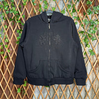 Vintage Y2K CEROS femme fur line 00s embroider zip up hoodie