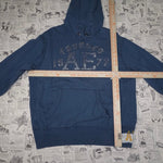 Vintage Y2K American Eagle raw hem distressed 2000s hoodie
