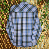 Vintage y2k point zero grunge raw 2000s plaid flannel  shirt