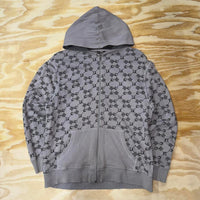 Vintage y2k indigo star monogram 2000s grunge zip up hoodie