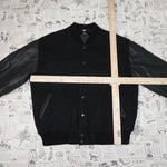 L - Vintage / Y2K 1990's Biker Style Bomber/Varsity Jacket