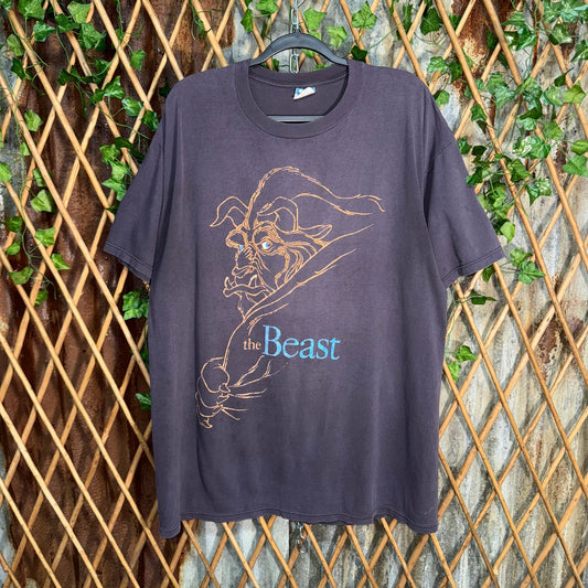Vintage Y2K Disney beauty and the beast movie promo t-shirt