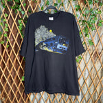 Vintage Y2K train 3D emblem 1990s moonlight usa made Tshirt