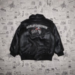 5 -Vintage Y2K Harley Davidson 90s motorcycle leather jacket
