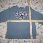 Medium- Vintage Y2K Eeyore patch embroider disney sweatshirt
