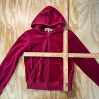 Vintage Y2K juicy couture femme USA made 1990s velour hoodie