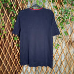 Vintage Y2K Tommy Hilfiger embroidered logo striped t-shirt