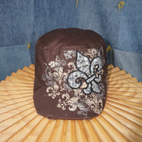 OSFA - Vintage Y2K grunge femme 2000s cadet military cap hat