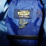 Large - Vintage Y2K utility embroider 90s Patch quilted vest