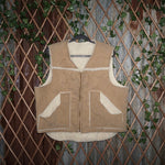 Medium - Vintage Y2K workwear 1980s zip up Sherpa lined vest