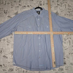XXL - Vintage / Y2K light blue button up 2000s dress shirt
