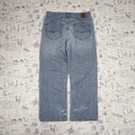 32 - Vintage Y2K anchor blue easy fit 00s skate baggy pants