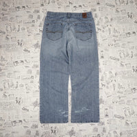 32 - Vintage Y2K anchor blue easy fit 00s skate baggy pants