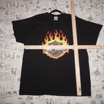 XL - Vintage Y2K Harley Davidson flame motorcycle 00s tshirt
