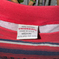 Vintage Y2K union Bay embroider essential stripe 90s t-shirt