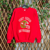 Vintage Y2K San Francisco NFL 49ers helmet 1980s sweatshirt
