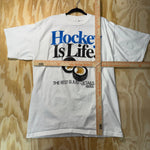 Vintage Y2K hockey is life big ball sports wear 90s t-shirt