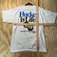 Vintage Y2K hockey is life big ball sports wear 90s t-shirt