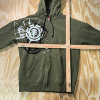 Vintage Y2K element surf skate grunge 2000s zip up hoodie