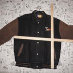 XL - Vintage Y2K button up bomber jacket route 66 embroider